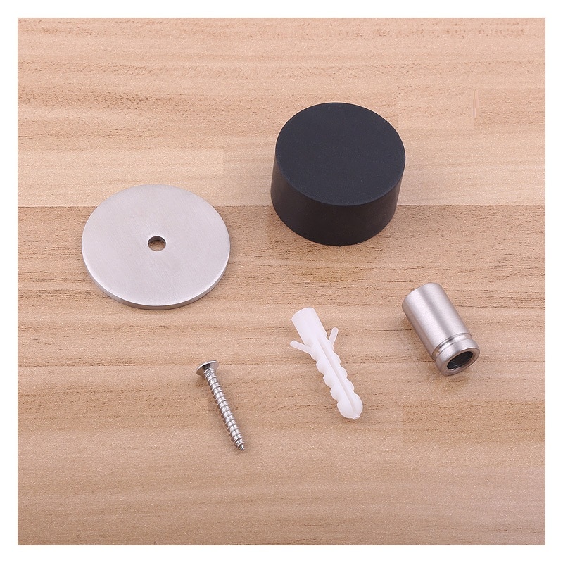 304 Stainless Steel Door Stopper Wall Protector Mount Door Stop with Hardware Screws Brushed Finish Door Handle Wall-Mount