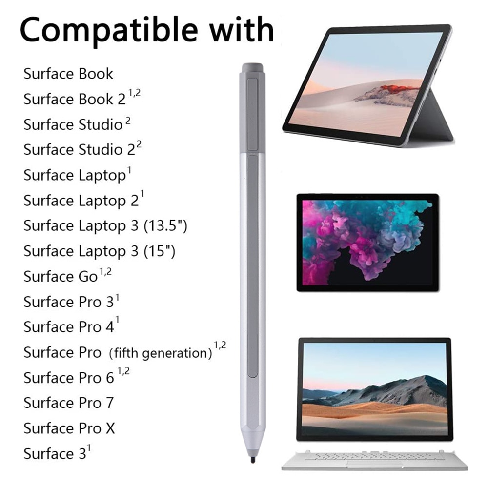 Stylus Pen for Surface 3 Pro 3/4/5/6/7 Surface Book/ Laptop/ Studio 250 levels sensitivity Capacitive Bluetooth Touch Screen Pen