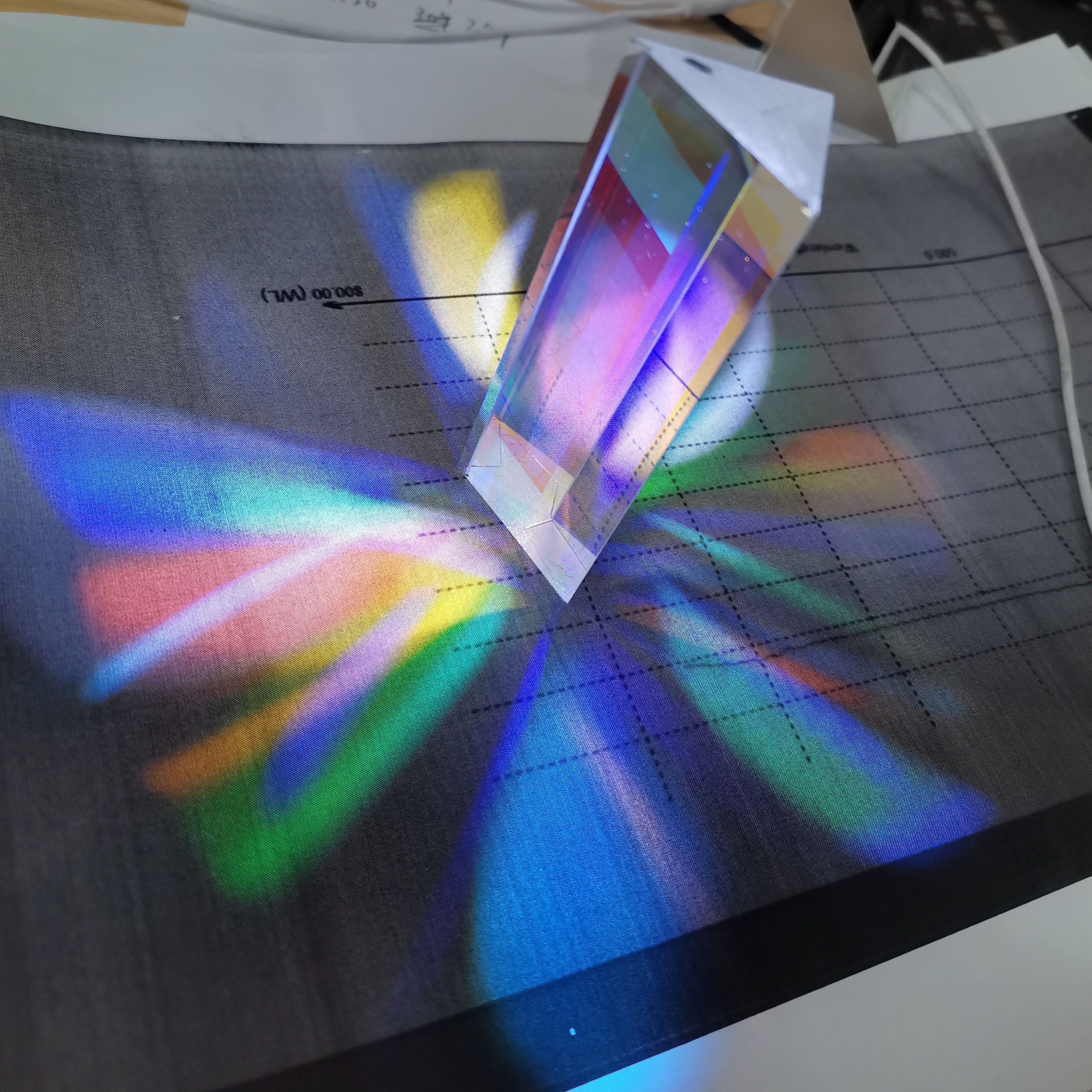 15X15X30mm Triangular Prism Optical Prisms Glass Physics Teaching Refracted Light Spectrum Rainbow Children Students