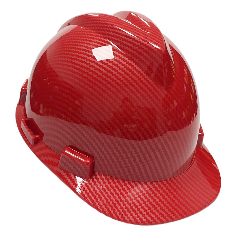 2pcs/set CE ABS Safety Helmet Carbon Fiber Construction V Gard Hard Hat with Lining Protective Helmets Work Cap Headwear: only 1pcs helmet