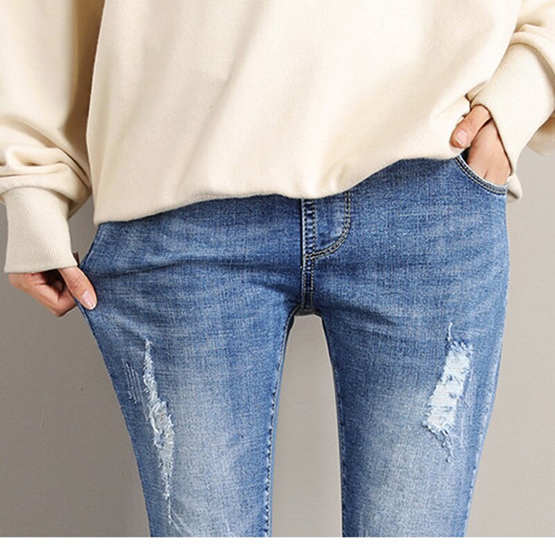 Ankellange bukser ting til gravide gravide jeans sommer graviditetstøj graviditetsbukser 0225