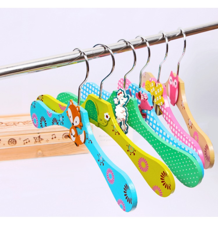 1 percha de niño de dibujos animados de animales, percha de niño infantil, percha de madera para niños, ganchos de ropa para sala de estar, suministros de baño MQ 021