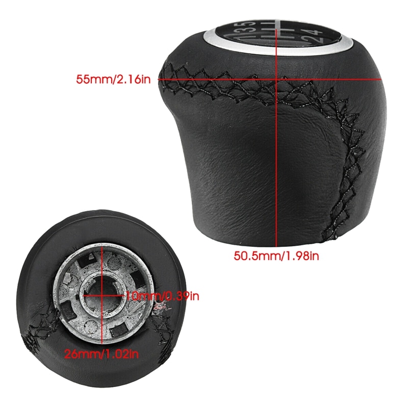 5 velocità del Cambio in Pelle Pomello del cambio per fiat Grande Punto 2006-12