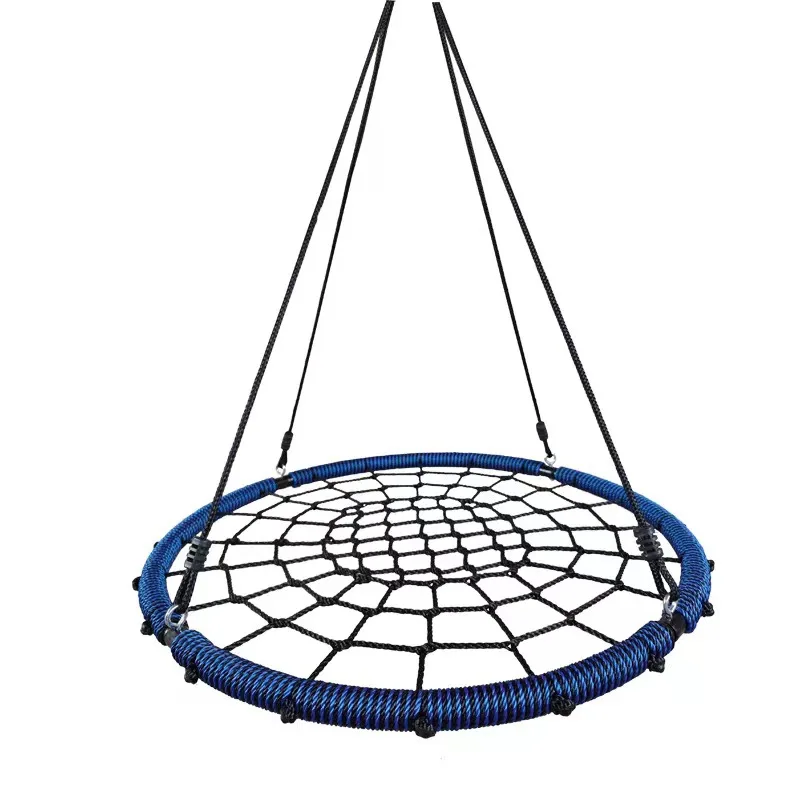 Diameter 100cm runda näste repgunga inomhus utomhus nät rep stoutgunga hängande stol klättring motionsshake