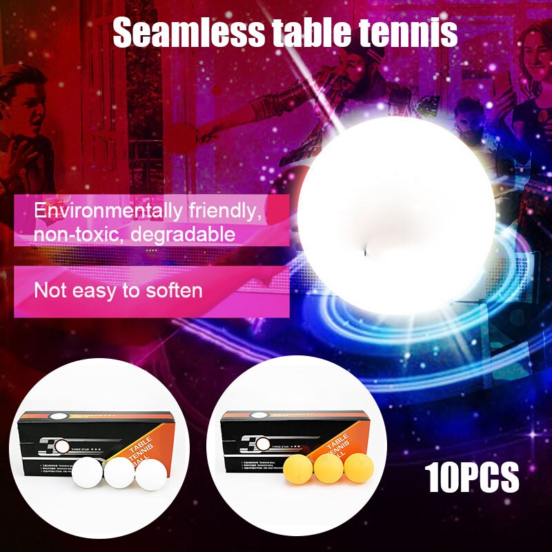 10pcs Table Tennis Balls 3 Star 40+ ABS Plastic Ping Pong Balls Table Tennis Training Balls XD88