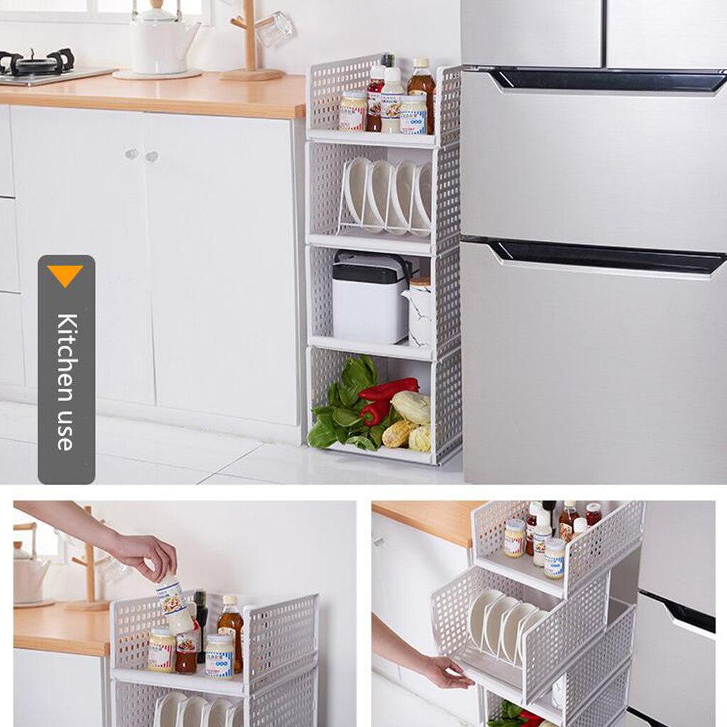 Multi Functional Storage Rack Layered Separator Wardrobe Interlayer Basket