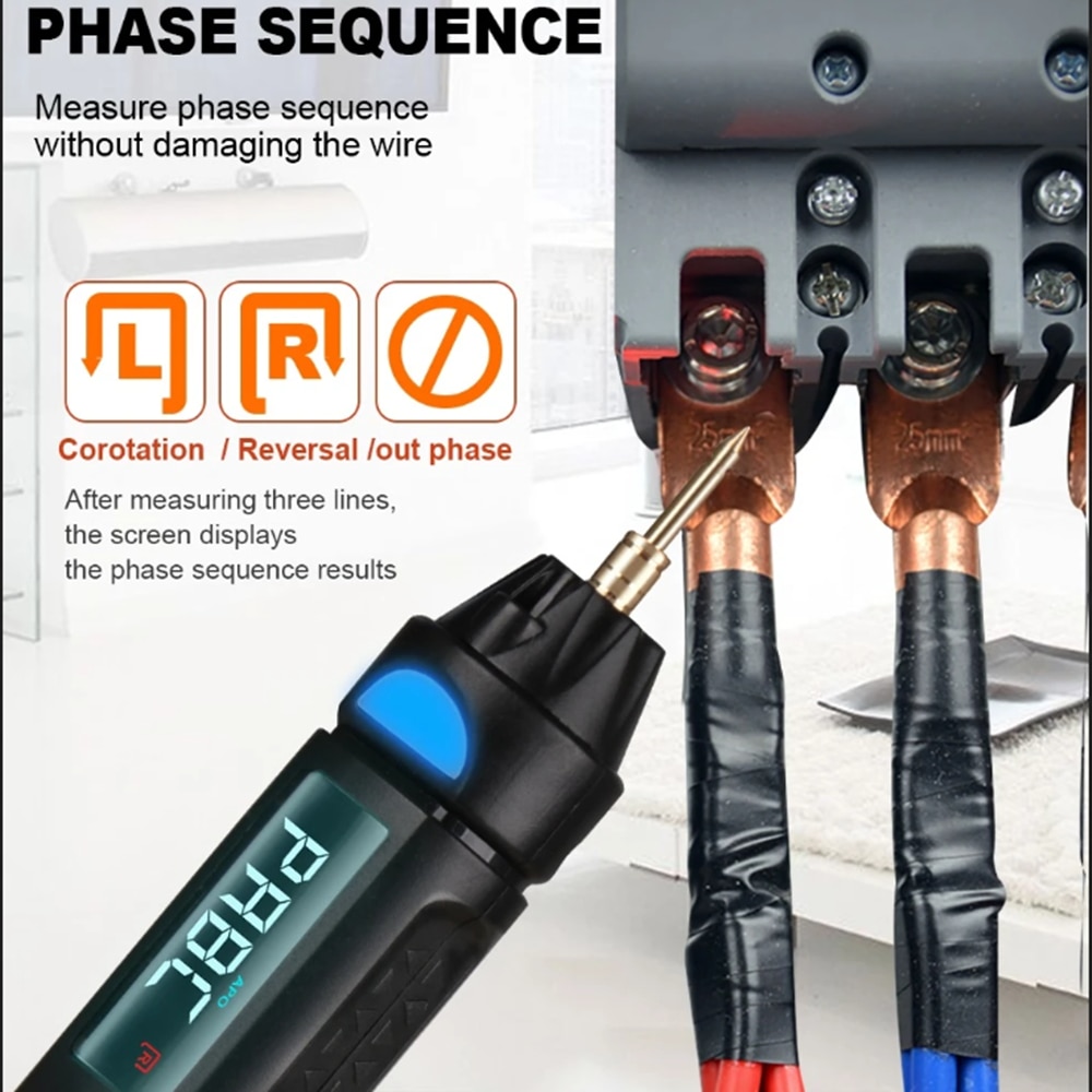 MUSTOOL MT007/Pro/En Digital Multimeter Pen Type Test Lead Normal LCD/Anti Display Screen True RMS 3 In 1 Voltage Test Meter