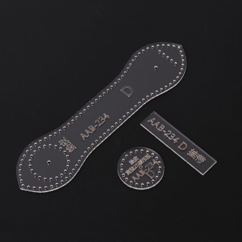 Acrylic Stencil DIY Leather Handmade Craft Key Chain Keyfob Pattern Buckle Sewing Template DIY Tools