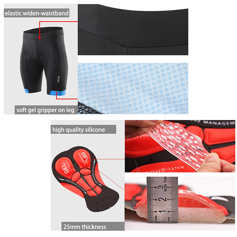 Biker Shorts Uomini 5D GEL Imbottito Calzamaglie Ciclismo Shorts Antiurto MTB Della Bicicletta Shorts Bici Da Strada Shorts Culotte Ciclismo Hombre