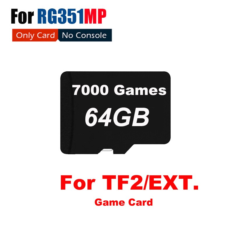 256G 40000 Games Tf Card Anbernic RG351MP Sd-kaart Retro Game Console Memery Kaart Voor RG351MP 40000 Games PS1 n64 Psp Games: 64G 7000 Game Card