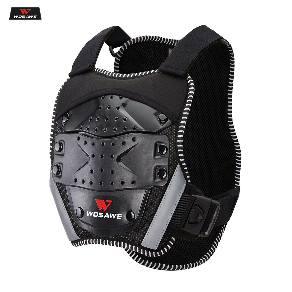 Wosawe børnepanserjakke vest brystbeskyttelse motorcykeludstyr børn rygstøtte beskyttelse cykling skibeskytter