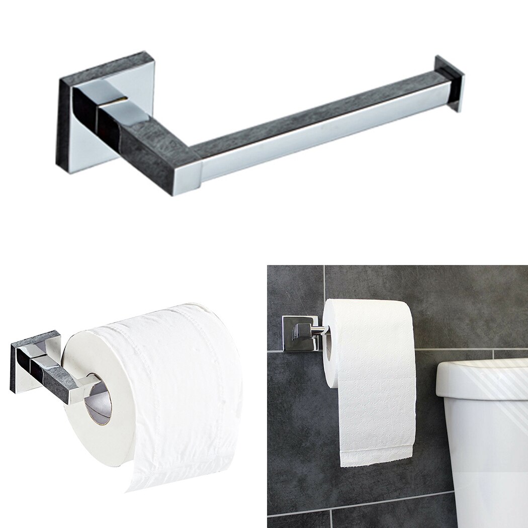 Modern Paper towel holder Square Toilet Paper Roll Holder Stainless Steel WC Bathroom