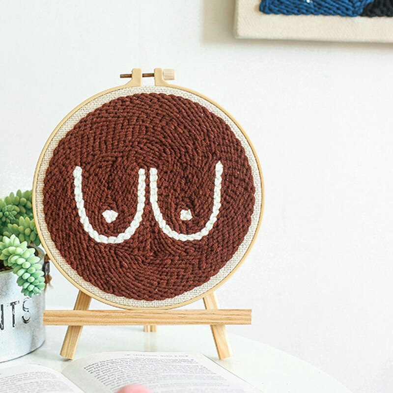 Modern DIY Punch Needle Embroidery Kit Punch Needle Cross Stitch for Beginner Handcraft Wall Painting