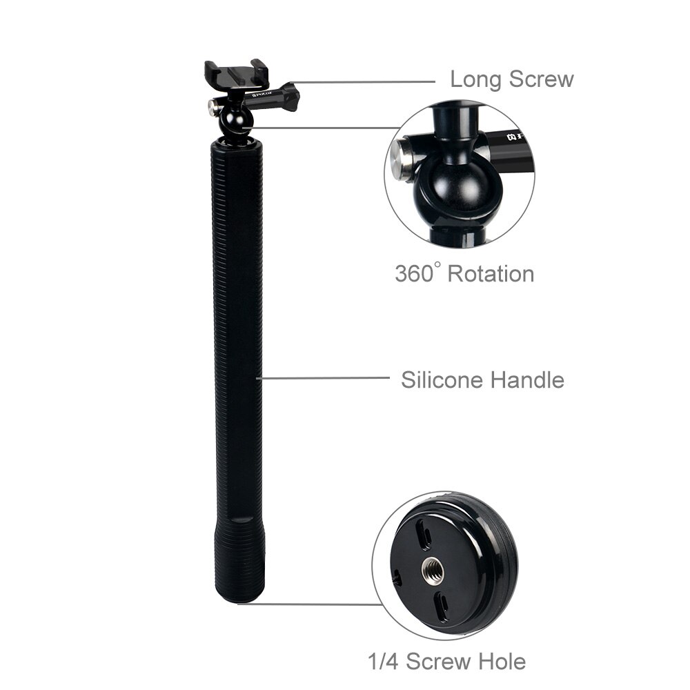 Puluz Waterdichte Aluminium Uitbreidbaar Handheld Selfie Stok Monopod Palo Selfie Gopro Stick Voor Dji Osmo Action/Gopro 7/6