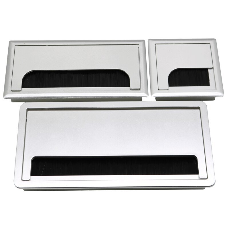 Draad Gat Wire Cover Kabel Tule Kantoor Tafel Gat Cover Outlet Poort Met Zwarte Borstel Kabel Organizer