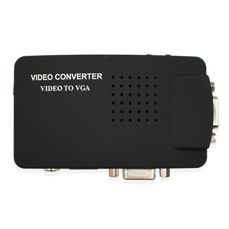 AV in VGA LDC out Converter Adapter Switch Box Black PC Laptop Composite Video TV RCA Composite S-Video
