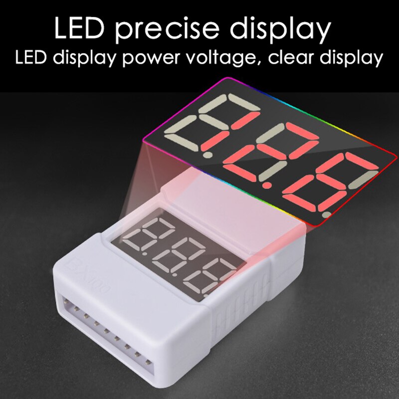 Testeur de batterie Lipo à basse tension 1 pièce, alarme de Buzzer avec coque en ABS, écran LED