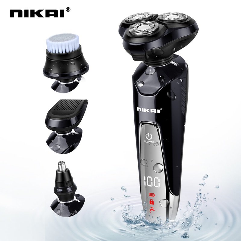 NIKAI Shaver Electric Razor Shaving Machine Shavers Beard Trimmer for Men Beard Shaver Maquina De Afeitar Electrica Para Hombre
