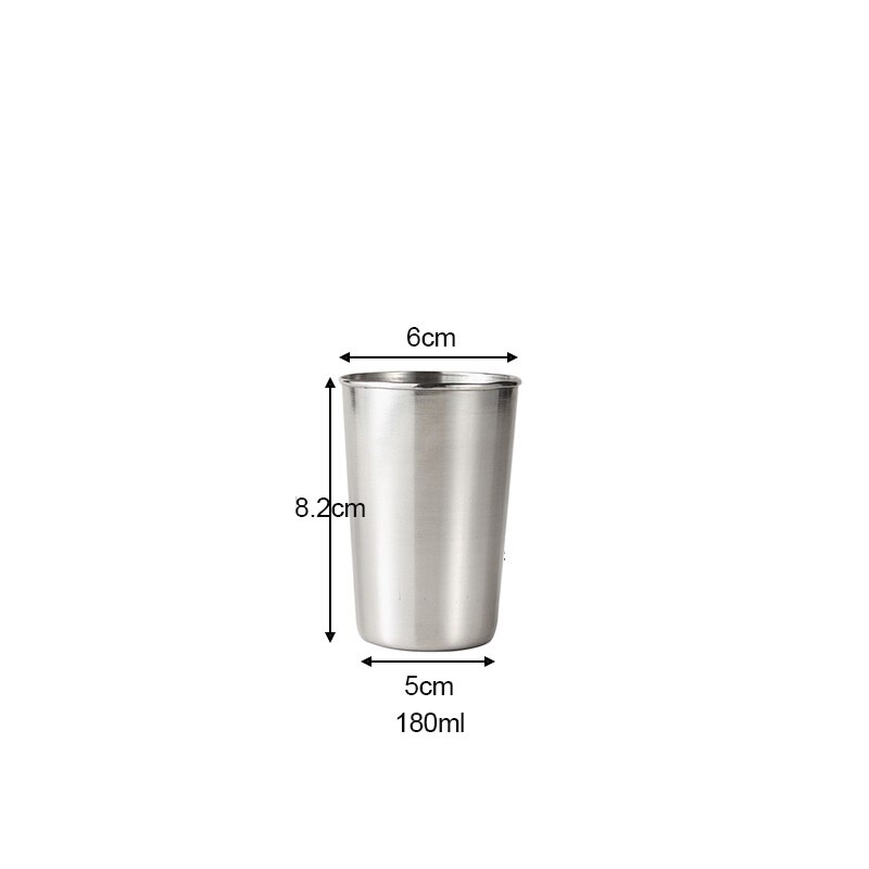 320-30ml Stainless Steel Shot Glasses Cups Wine Beer Whiskey Mugs Outdoor Home White Spirit Cup Tea Milk Mug: 180ml