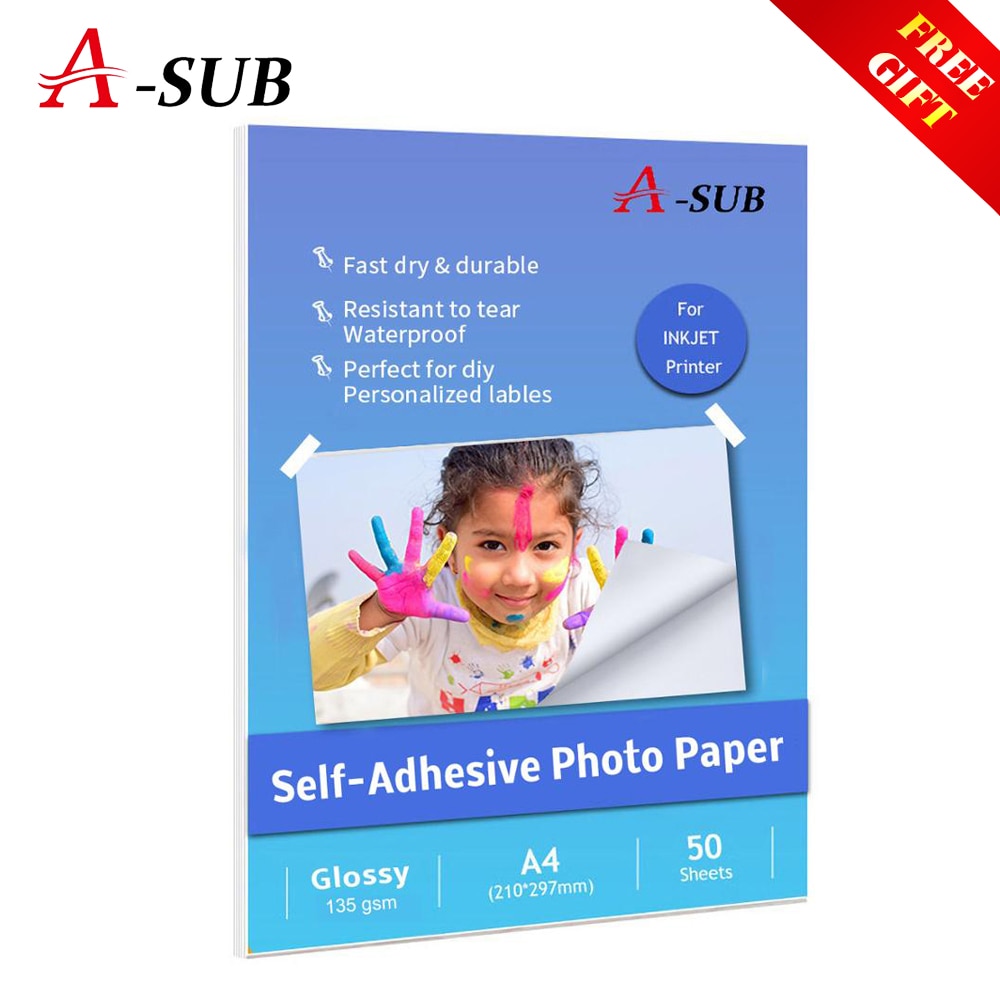 Autocollant A3/A4, papier Photo brillant, 135g, 50 feuilles