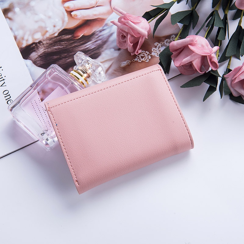 Baellerry Mini Envelope Wallet Women Leather Small Women Wallets Clutch Ladies Purse Card Holder Hasp Trifold Wallet Cuzdan W176