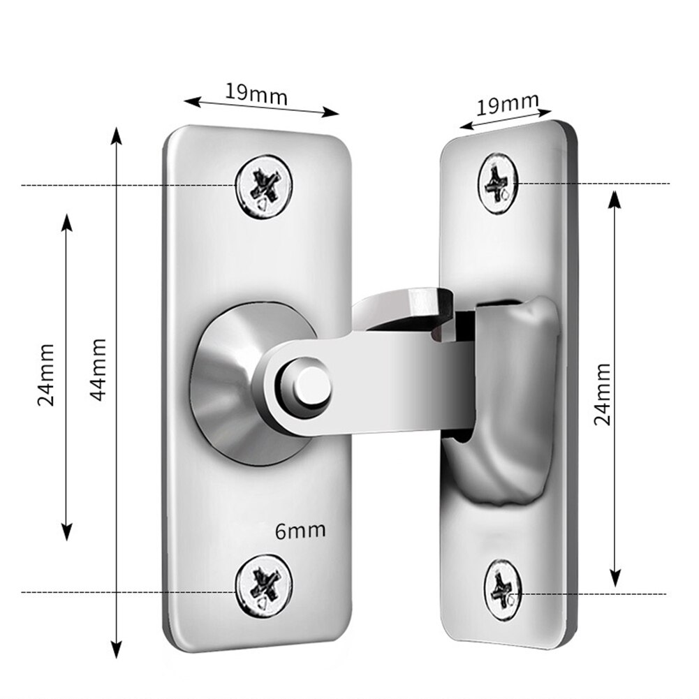90 graders skydedøre låse låse vinkellås rustfrit stål dørspænde til husstandssoveværelsesforsyninger: -en