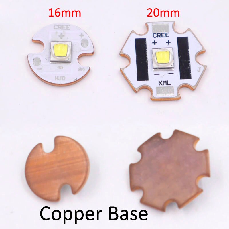 Cree XM-L2 U3 XP-L HI V3 żarówka zimny biały 6500 K/neutralny biały 5000 K/ciepły biały 3000K LED emiter z 16mm/20mm z miedzi z pcb