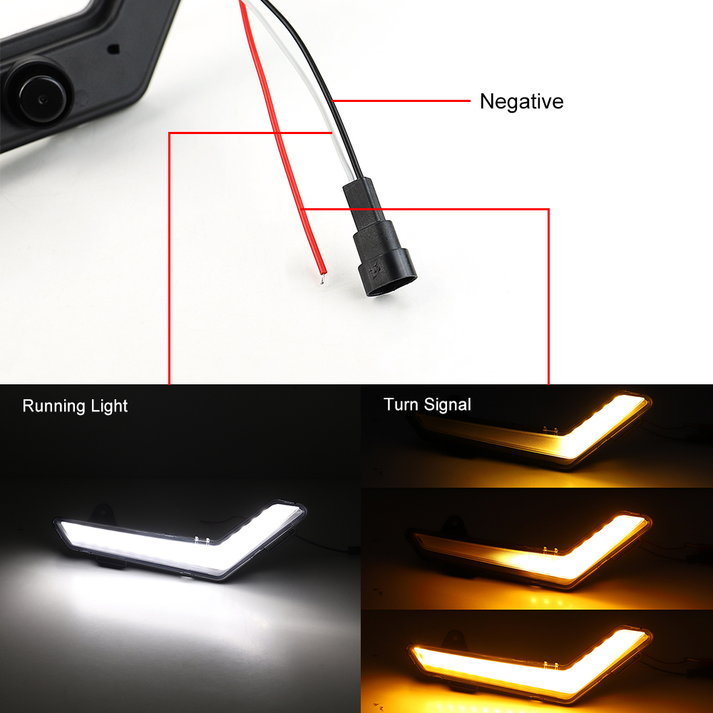 Luz LED de señal de giro de flujo frontal ATV, luces DRL para Can-Am Defender + Defender Max + Commander