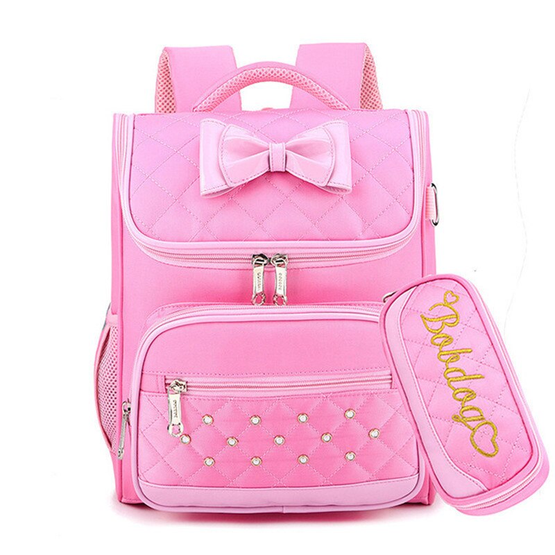 Nette Bogen Prinzessin Rucksack Schule Rucksäcke für Mädchen freundlicher Schulranzen Schule Taschen Für Kindergarten Mochila Escolar Rucksäcke