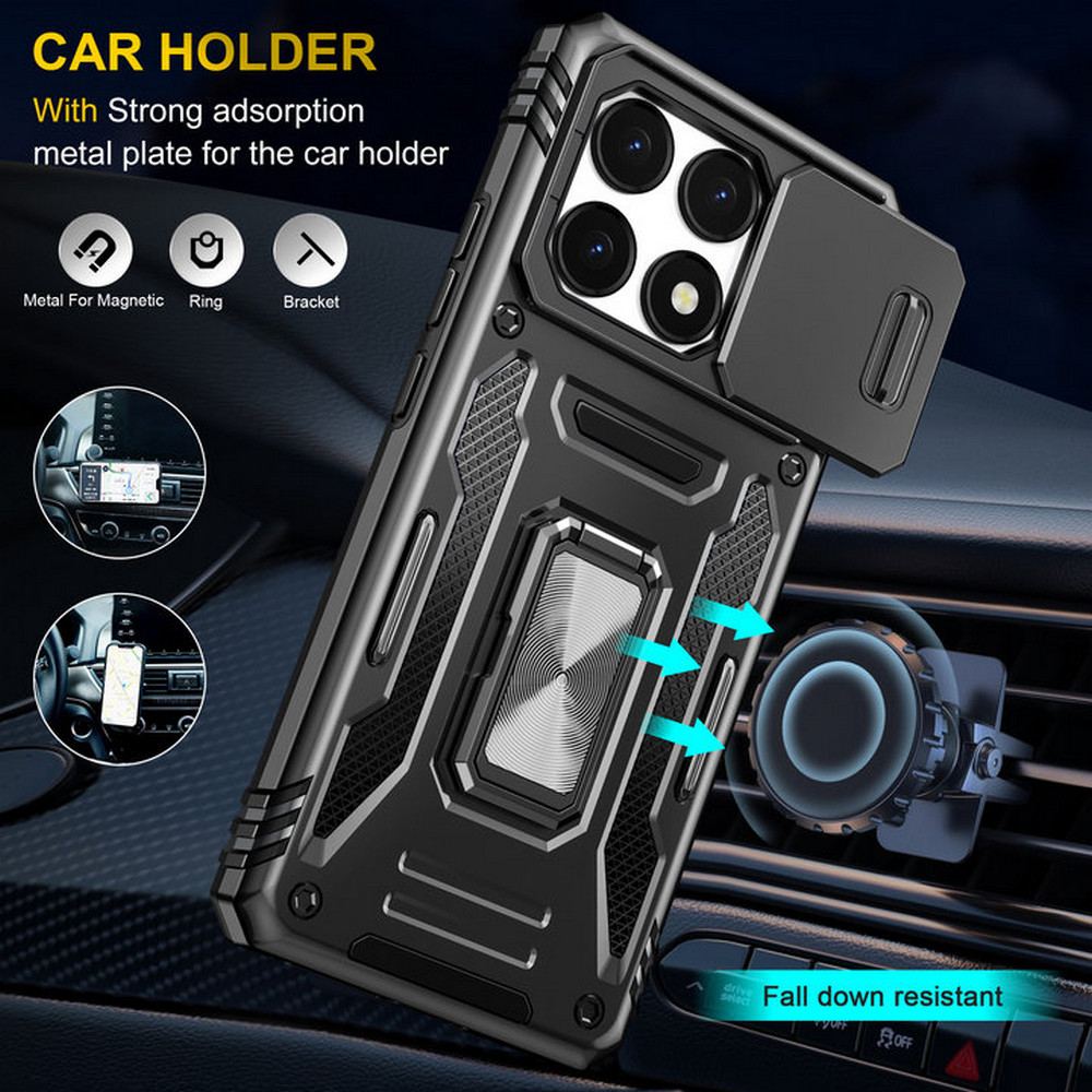 Shockproof Case For Xiaomi 14T Pro 5G Armor Camera Slide Ring Back Cover For Xiaomi 14T Case Mi 12X 12S 12 11T Pro 14 T Funda