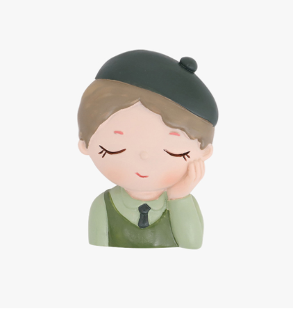 Cartoon Girl Boy Grandma Grandpa Switch Suite Room Decoration 3D Silicone Switch Stickers Socket Wall Stickers: B