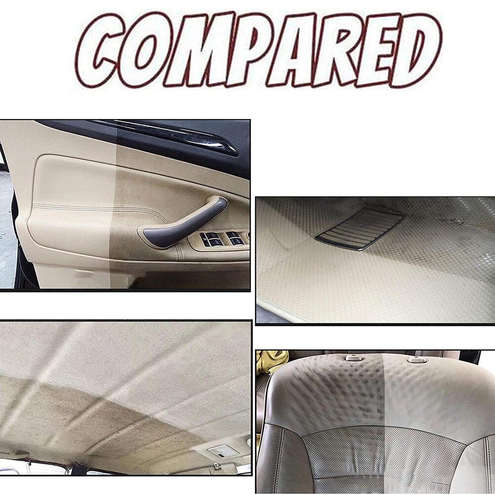 50ml Car Interior Cleaning Foam Dry Cleaner Panel Dashboard Home Sofa Stains Dust Remover Seat Leather Care Auto Detailing