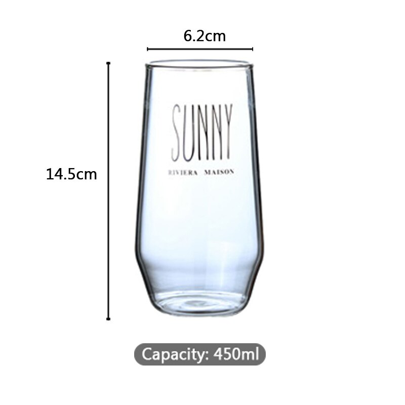 Enkla stunder soligt 380/450 ml frukost mjölk kopp kaffe te mugg vin whisky öl glas bröllop glas heminredning: Stor 450ml