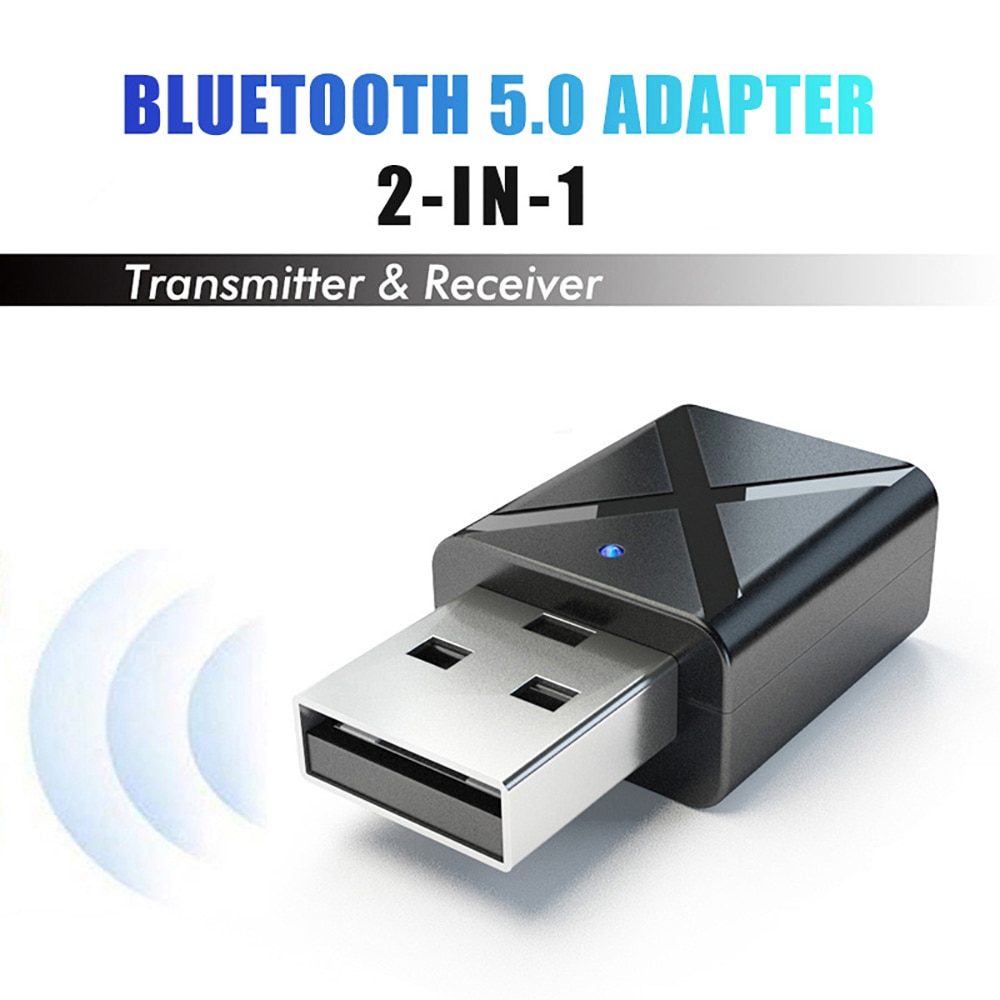2 in 1 USB Bluetooth Receiver AUX Wireless Adapter Mini 3.5mm AUX Stereo Receptor Adaptador Bluetooth Transmitter For TV PC Car