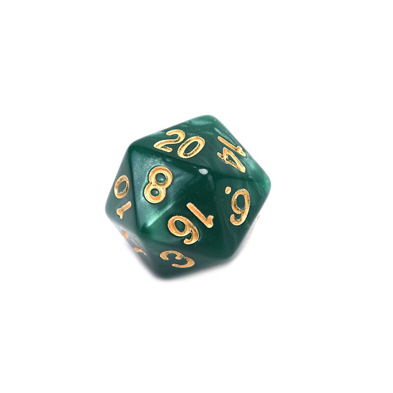 1PC Duurzaam Pearlized D20 Dobbelstenen Acryl 20 Zijdige Dobbelstenen voor Board Game: GG
