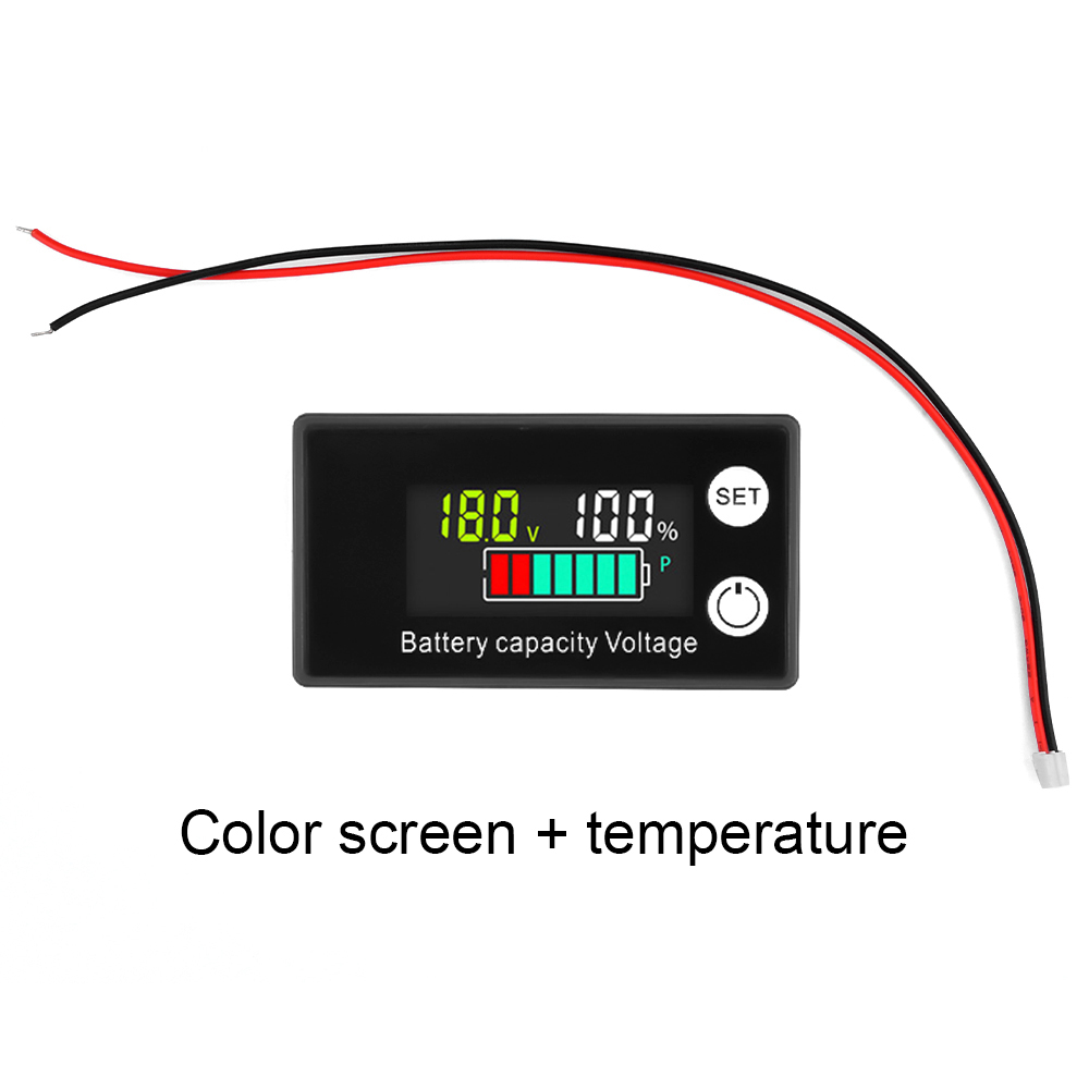 DC8-100V Batteriekapazitätsanzeige LCD Digitaler Stromzähler Blei-Säure-Lithium LiFe PO4 Spannungsprüfer für Auto Motorrad: Gold