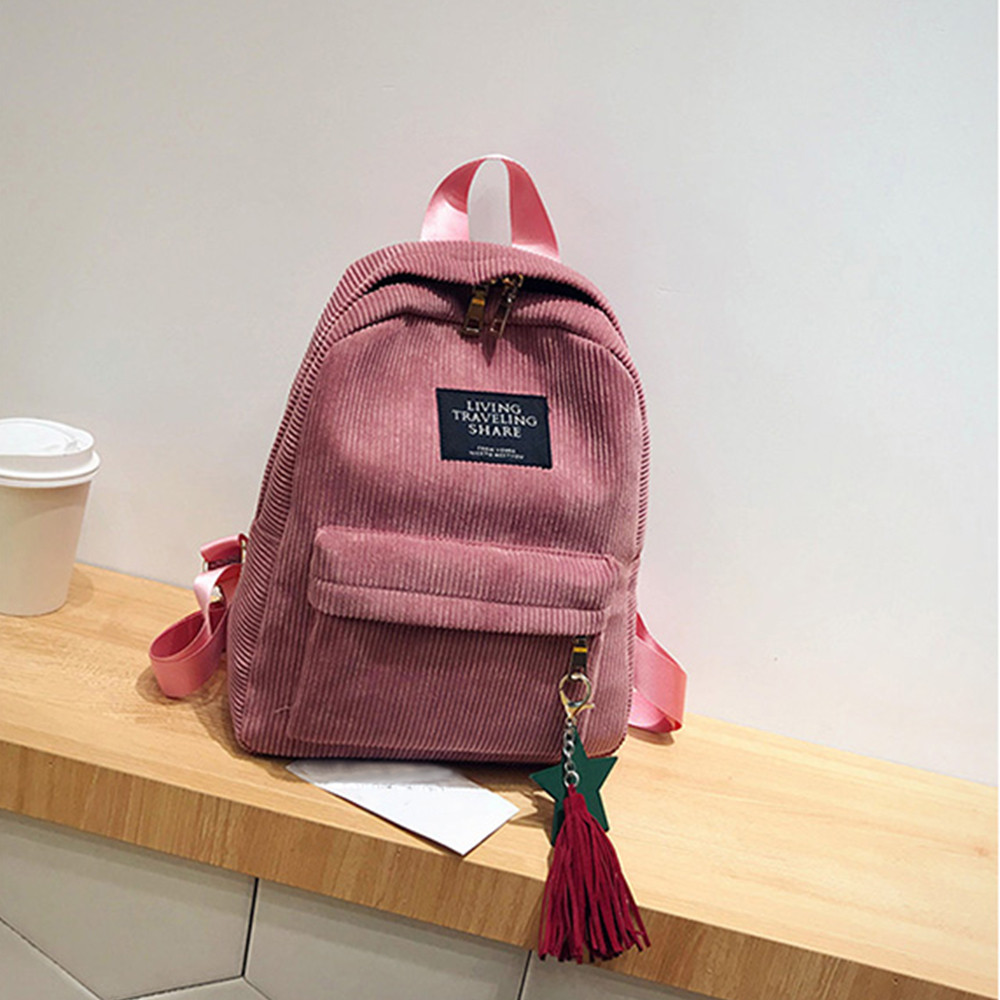 Feminino bonito mochilas doces cor 2019 verão nova moda bonito macio meninas fresco estudantes da escola sacos de ombro #25: Pink