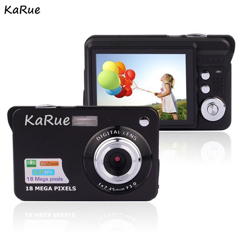 KaRue DC-530I 18Mp Max 5Mp CMOS capteur appareils photo numériques 8x Zoom numérique et batterie au Lithium rechargeable 2.7 pouces écran