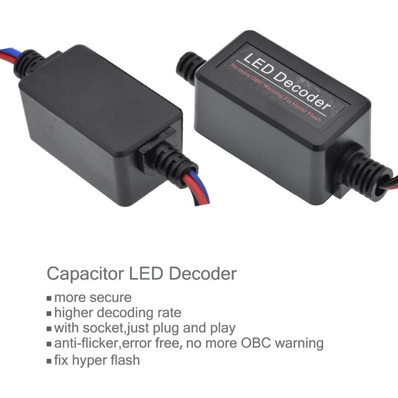 2 Stuks Auto Led Decoder 1156(BA15S) Waarschuwing Fout Canceller Richtingaanwijzer