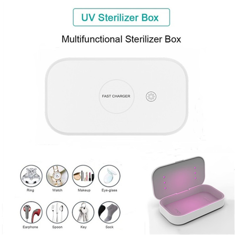 3 farben Maske Sterilisation Gerät für Tragbare praktisch Schnelle Drahtlose USB Ladegerät Uv Sterilisation LED UV Licht
