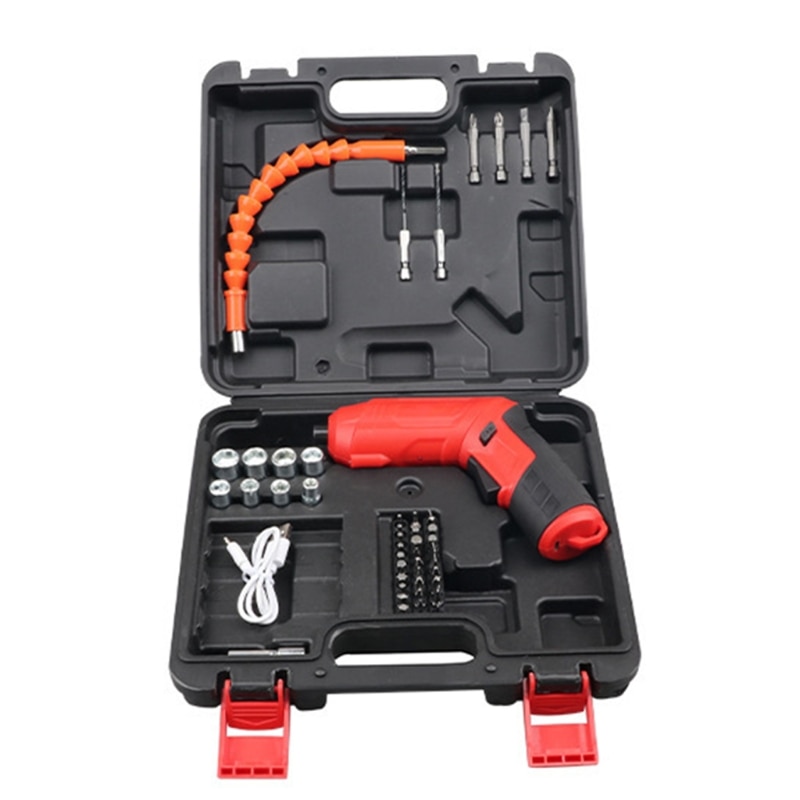 47 Pcs Mini 4V Electric Screwdriver Battery Operated Cordless Screw Driver Drill