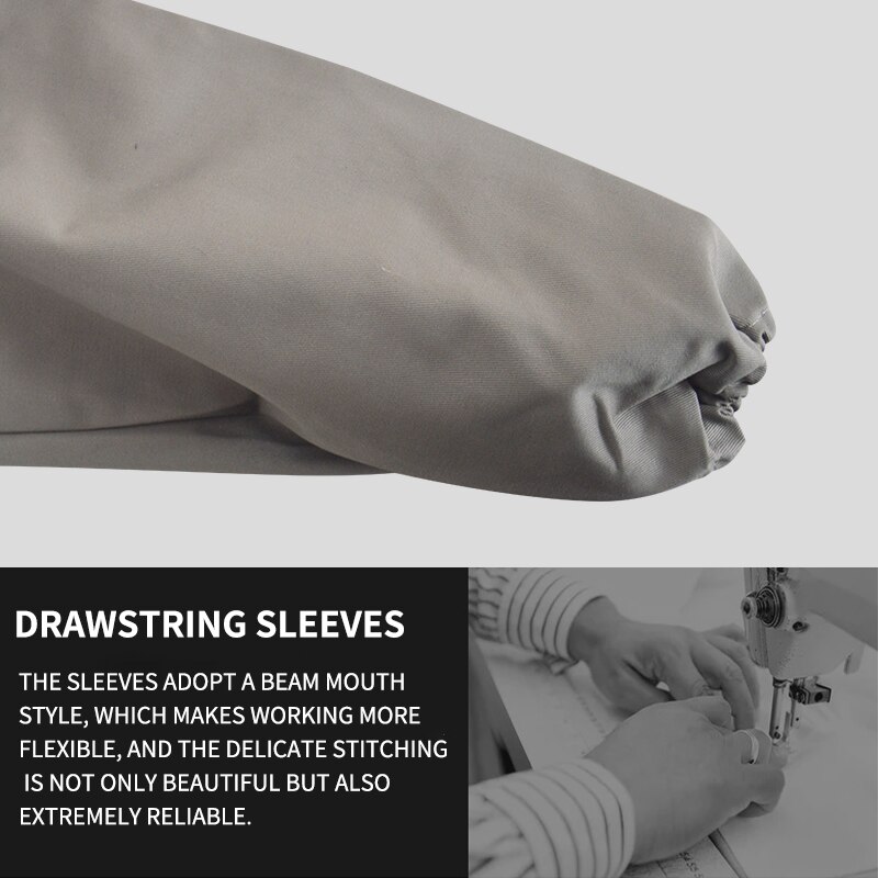 Uniform Coat Long Sleeve Lab Coat Work Clothes Pocket Workwear Summer Snickers Jacket Gown Gray Working Coveralls Men and Women