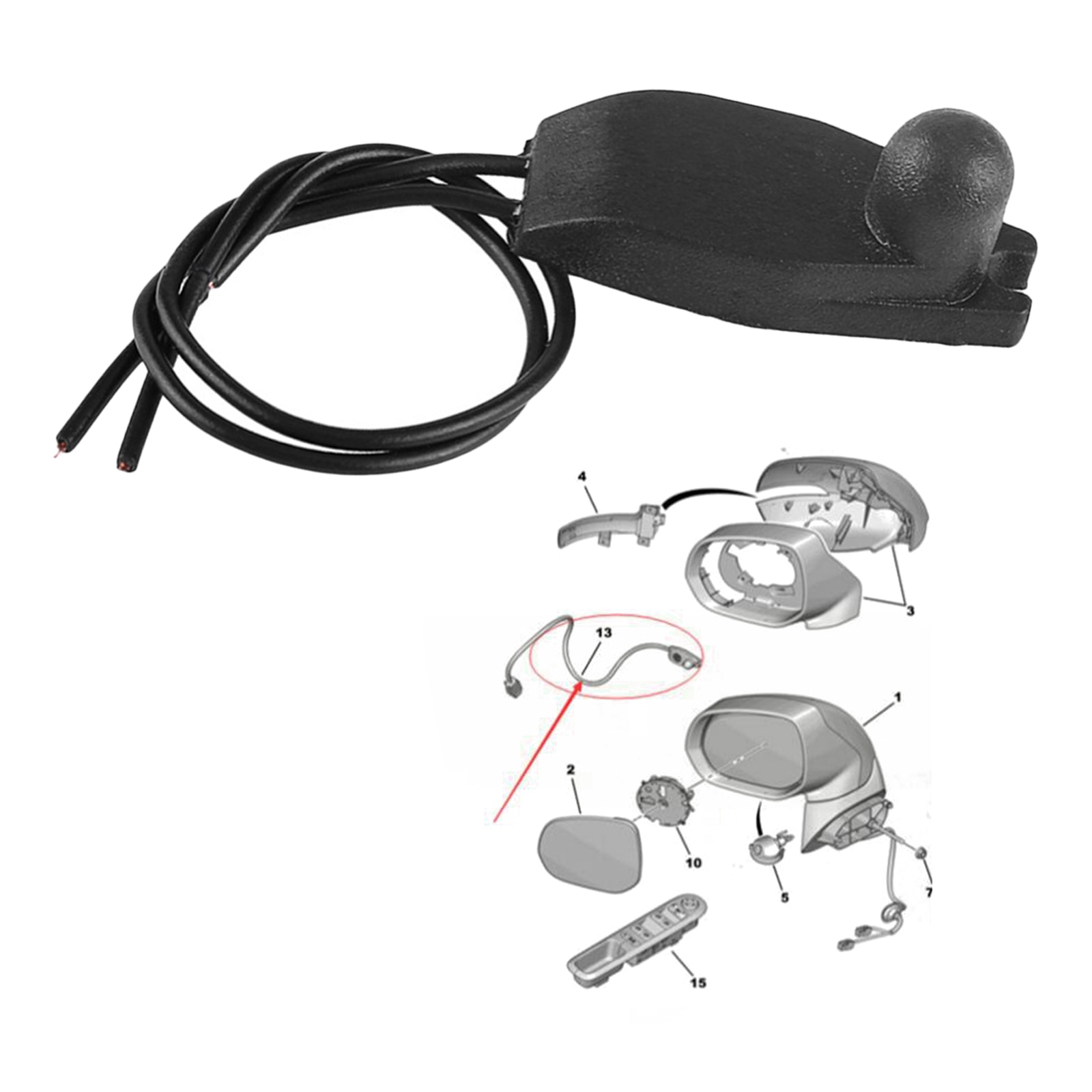 Sensor de temperatura de aire exterior para coche Peugeot, dispositivo de medición de temperatura ambiente para exterior, 6445F9 6445.F9, para Peugeot 206 307 407 607 806 807