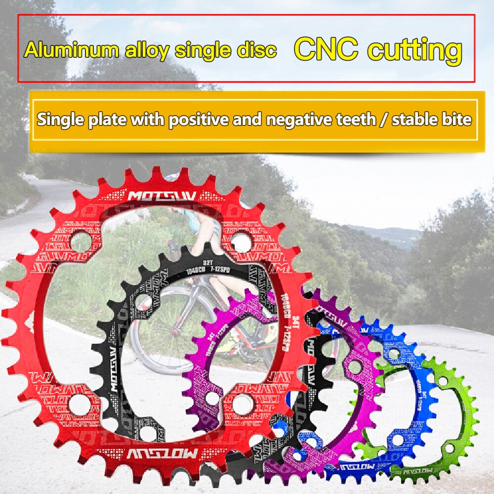 Ronde 104 bcd fietskettingblad 32t 34t 36t mtb kettingblad fietsonderdelen fietsuitrusting 104 bcd fietskettingblad
