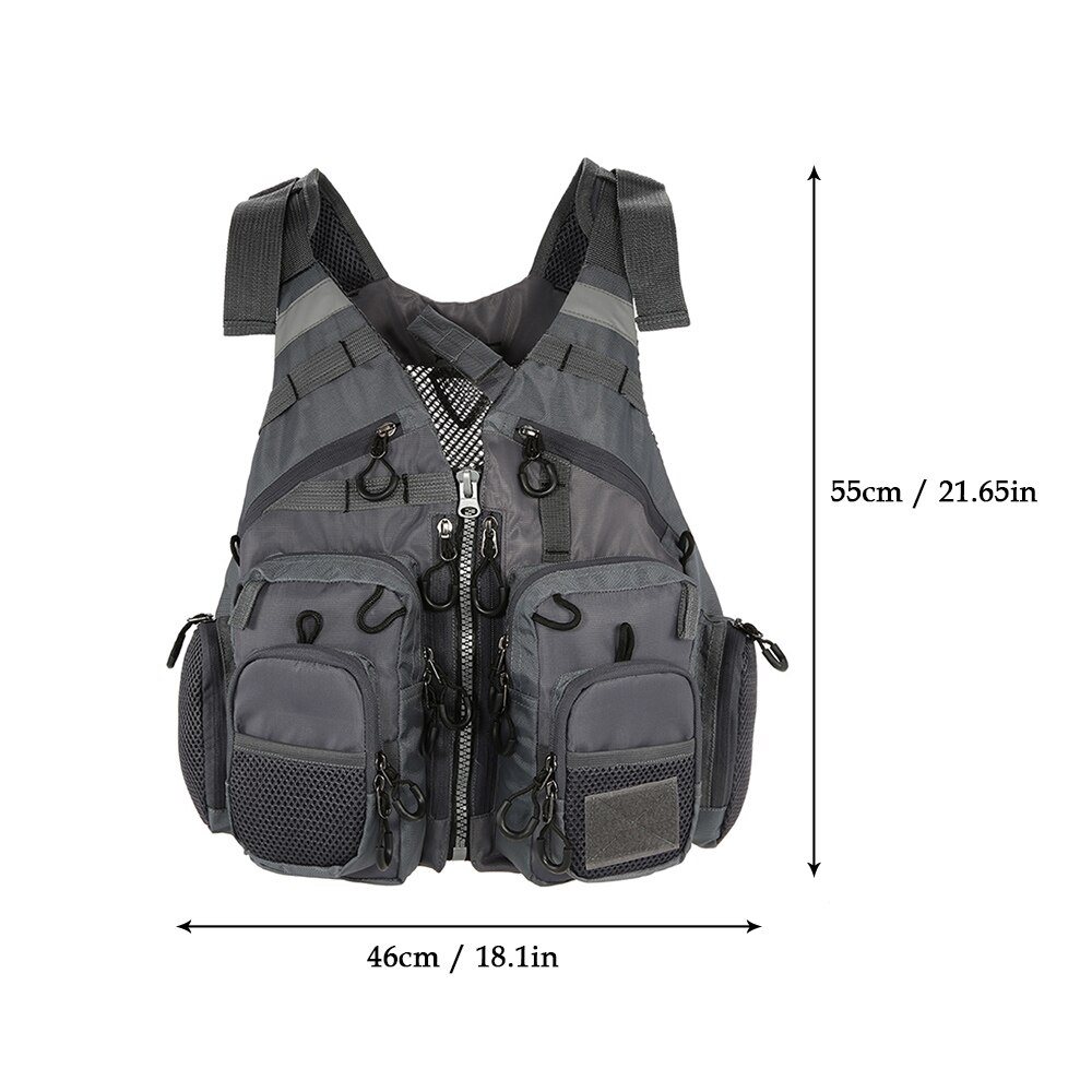 Lixada Fly Fishing Vest Adjustable Mesh Mutil-Pock... – Vicedeal