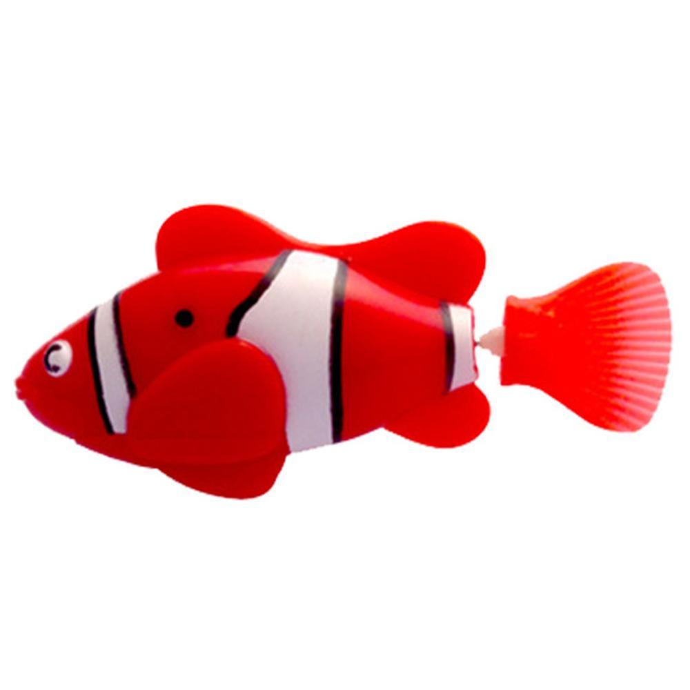 Cute Electronic Activated Battery Powered Toy Fish Pet For Fishing Tank Play Animals Fantastic Standard Home Decor: Red