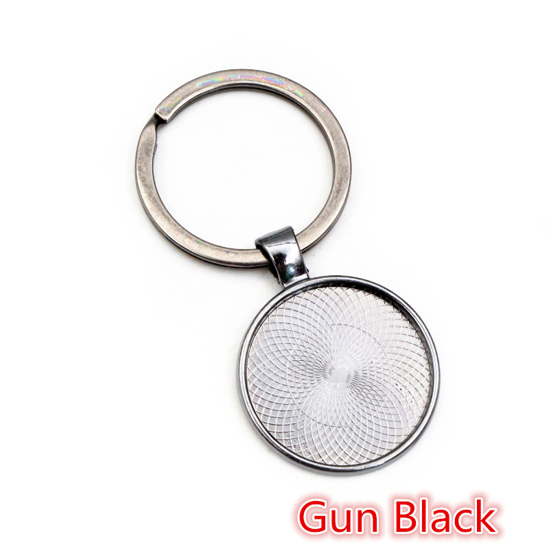 5 Stuks Sleutelhanger Met Hanger Bezel Blanco Fit 20 25 30Mm Camee Glazen Cabochon Basis Instelling Diy Sleutelhanger Sleutelhanger: 12 cm / GRIJS