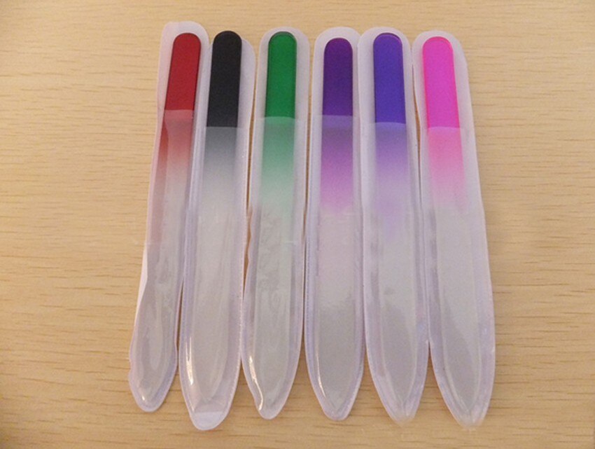 Jeu de limes à ongles en verre cristal, pour manucure, vernis UV, pour Gel UV