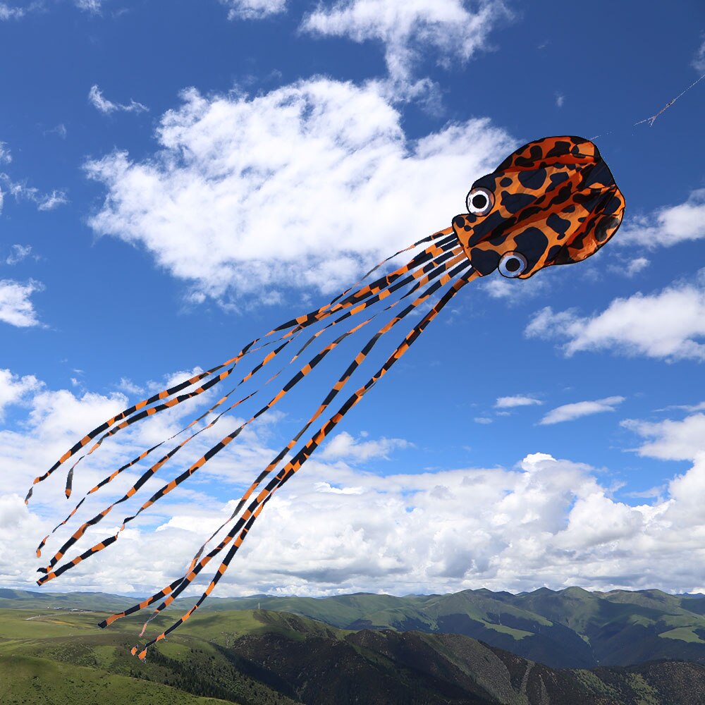 Frameloze Octopus Vlieger Lange Staart Flyer Strand Vliegers Met Kleurrijke Lint 30M Kite Board String Outdoor Sport speelgoed