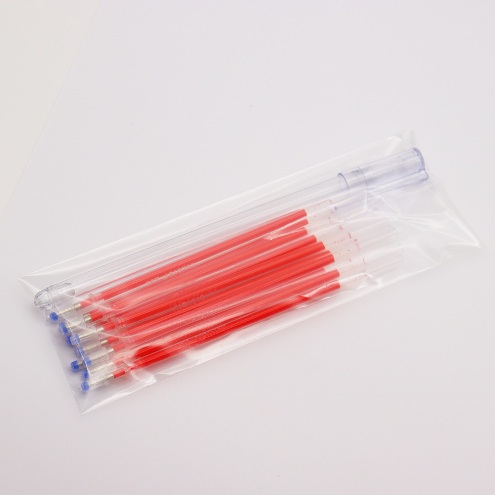 10Pcs/Set Heat Erasable Fabric Pens High Temperature Disappearing Fabric Marker Pen Line Marking DIY Craft Sewing Accessories: Red